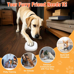 Chunhee Dog Potty Training Doorbell – Wireless, Waterproof, Easy to Install Dog Doorbell for Large Dogs with Adjustable Volume & Voice Commands
