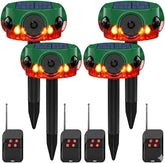 ChunHee Outdoor Motion Sensor Alarm, Barking Dog Alarm with 360° Detection, Supports Voice Recording, Adjustable Volume, 120dB Motion Activated Alarm for Home, Garden, Yard, Farm – 4Pack