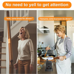 Chunhee Wireless Hands-Free Intercom System for Home – Two-Way Communication, Rechargeable, Wall Mount, Custom Ringtones, Low Battery Alert