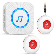 ChunHee Wireless Call Bell for Elderly – 500Ft Panic Button Alarm with Waterproof Transmitters & Plug-in Receivers