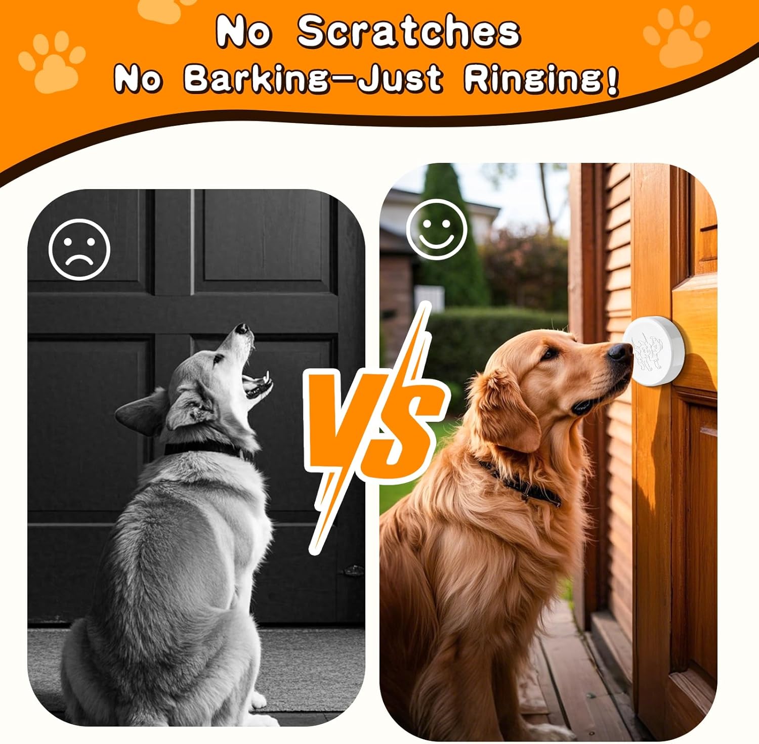 Las campanas para perros Chunhee WIFI TUYA ofrecen un volumen de hasta 110 dB y luces intermitentes: escuche el llamado de su cachorro desde cualquier habitación sin ladridos ni arañazos. 