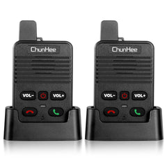 Chunhee Wireless Hands-Free Intercom System for Home – Two-Way Communication, Rechargeable, Wall Mount, Custom Ringtones, Low Battery Alert