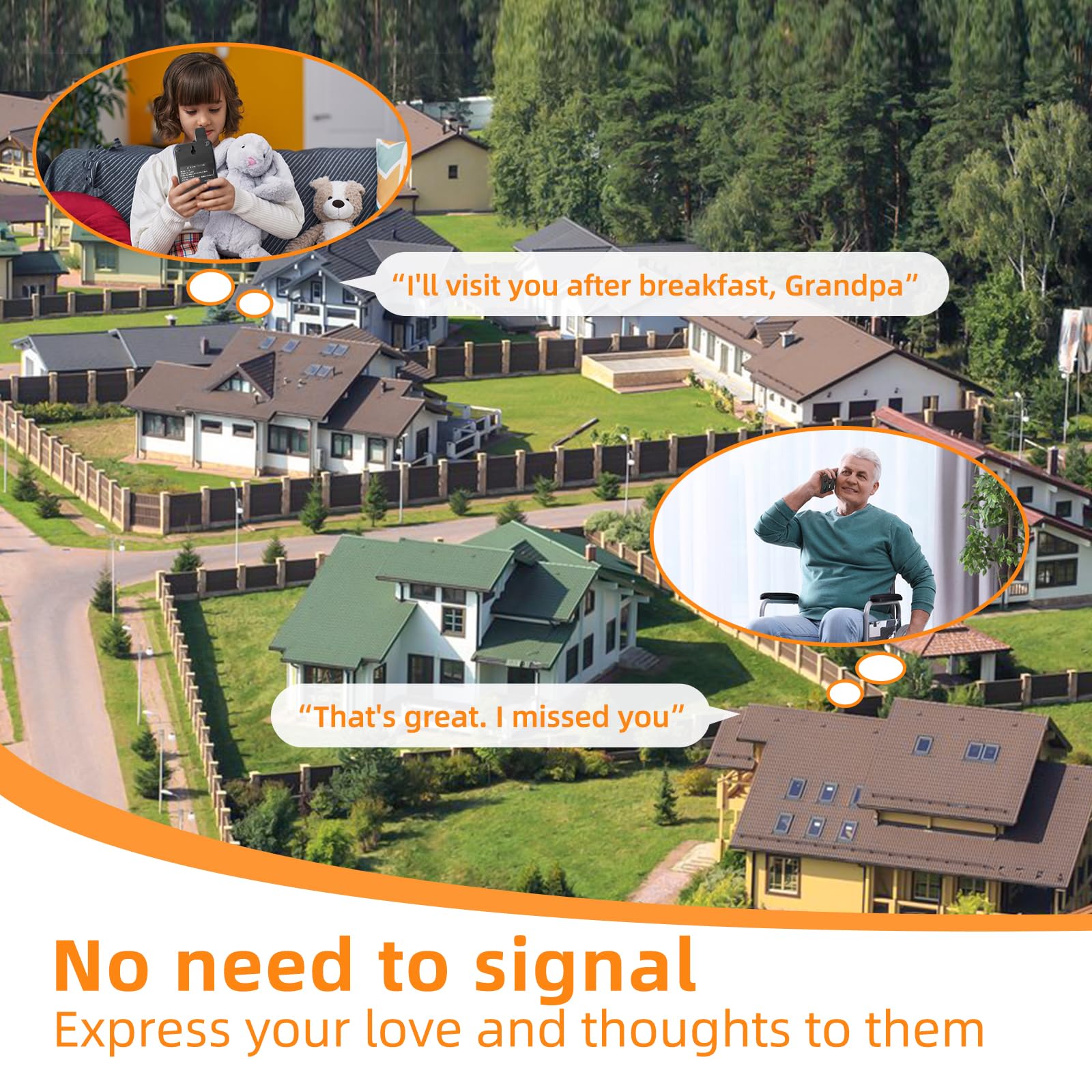 Chunhee Wireless Hands-Free Intercom System for Home – Two-Way Communication, Rechargeable, Wall Mount, Custom Ringtones, Low Battery Alert